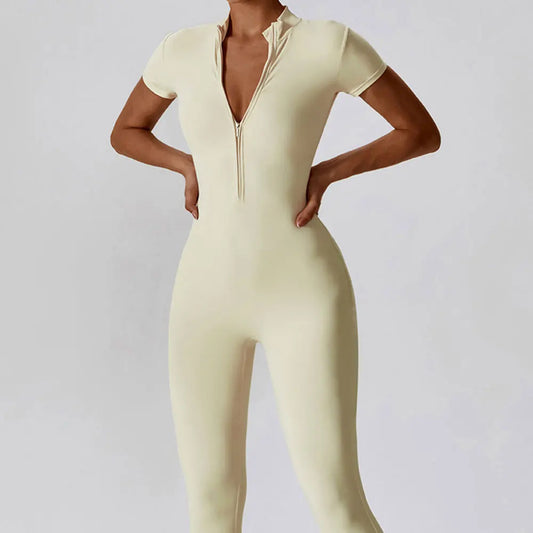 Active Luxe Short-Sleeve Jumpsuit™